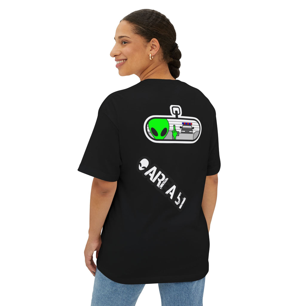 Area 51 Alien Graphic Tee — Oversized Boxy Shirt