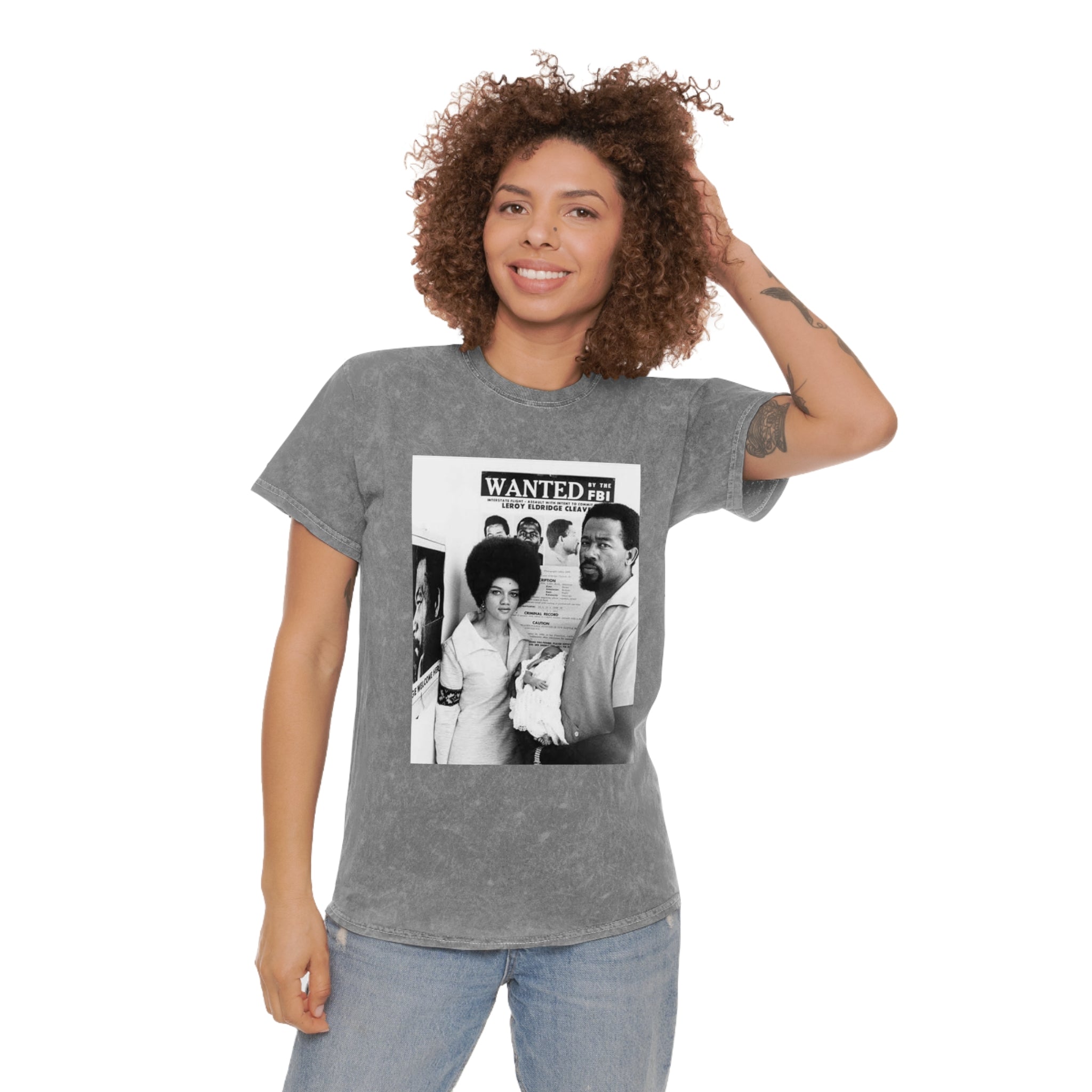 Vintage 'Wanted' Photo Mineral Wash T-Shirt — Popular Loners Quote