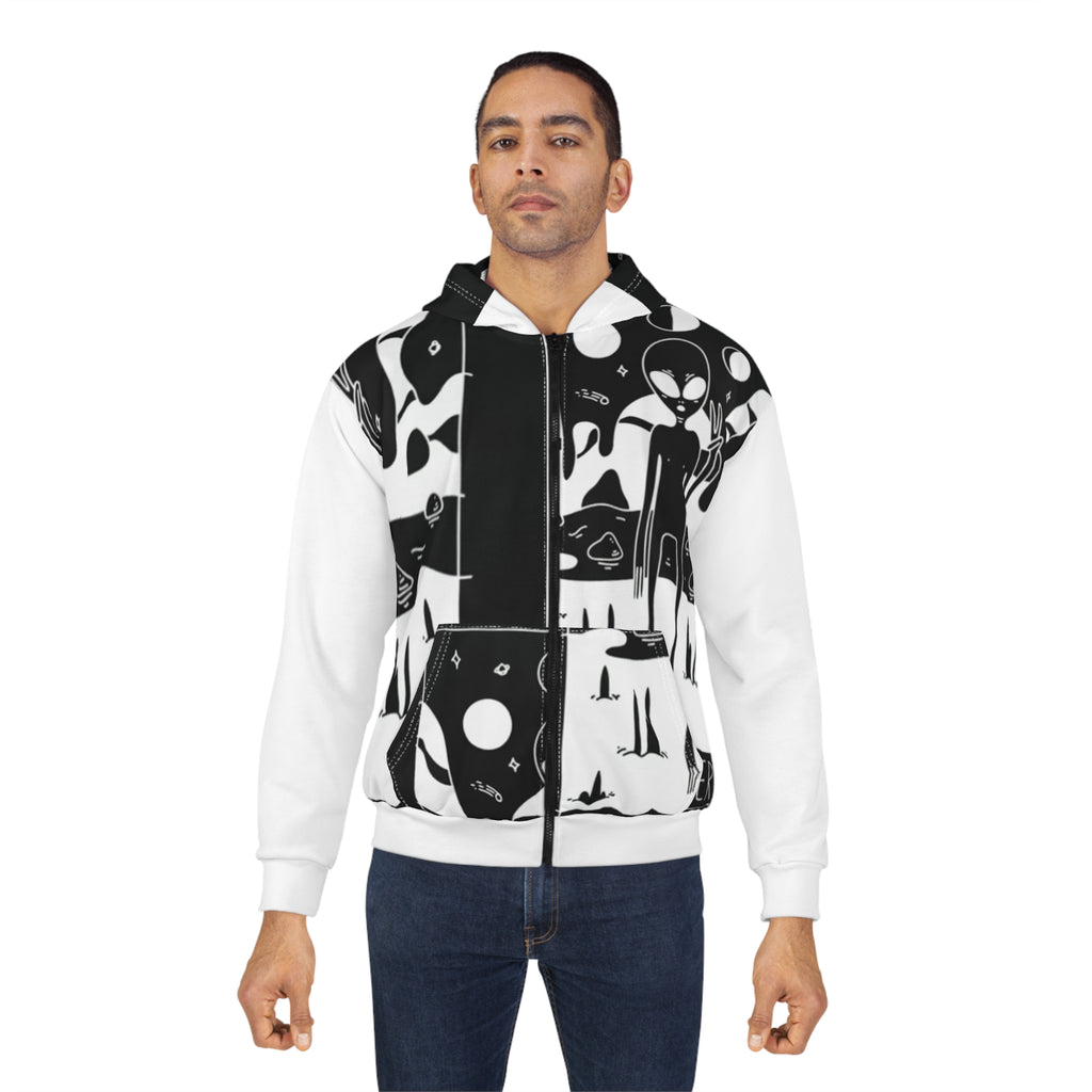Popular Loners Alien Peace Zip Hoodie