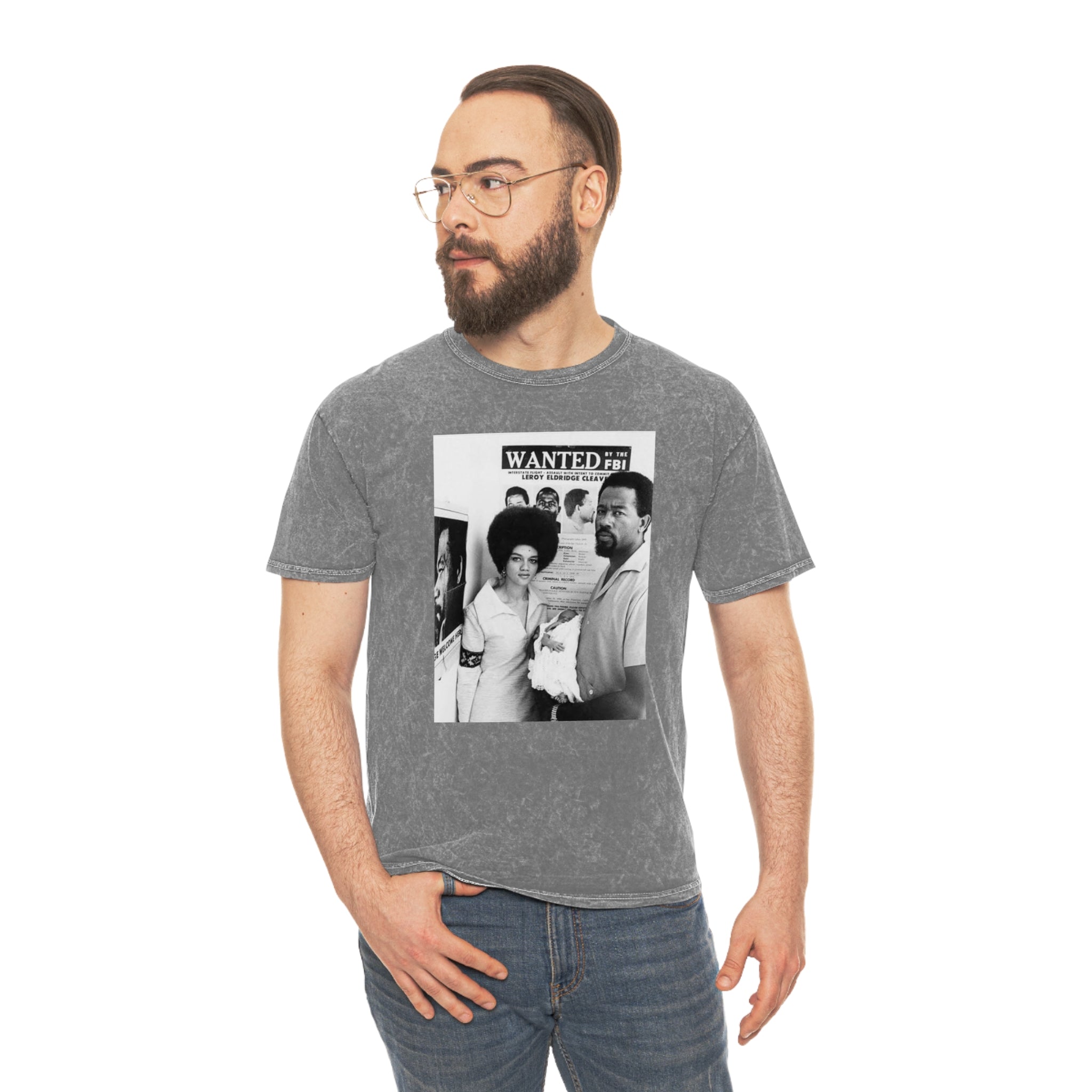 Vintage 'Wanted' Photo Mineral Wash T-Shirt — Popular Loners Quote