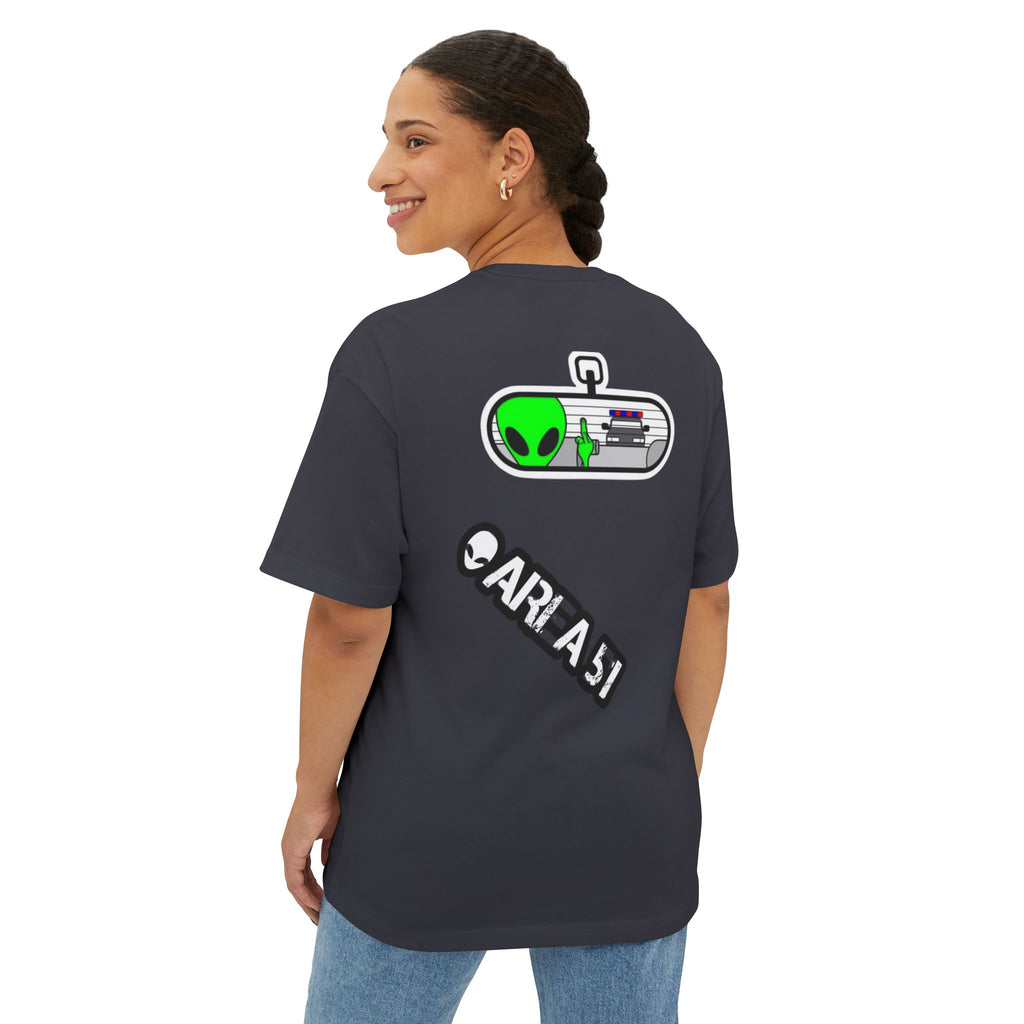 Area 51 Alien Graphic Tee — Oversized Boxy Shirt