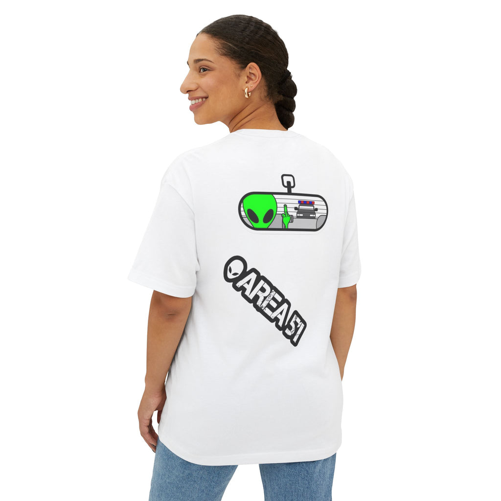 Area 51 Alien Graphic Tee — Oversized Boxy Shirt