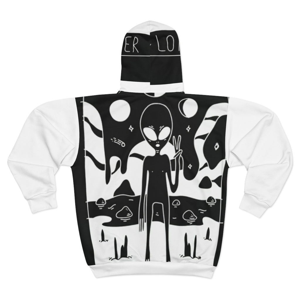 Popular Loners Alien Peace Zip Hoodie