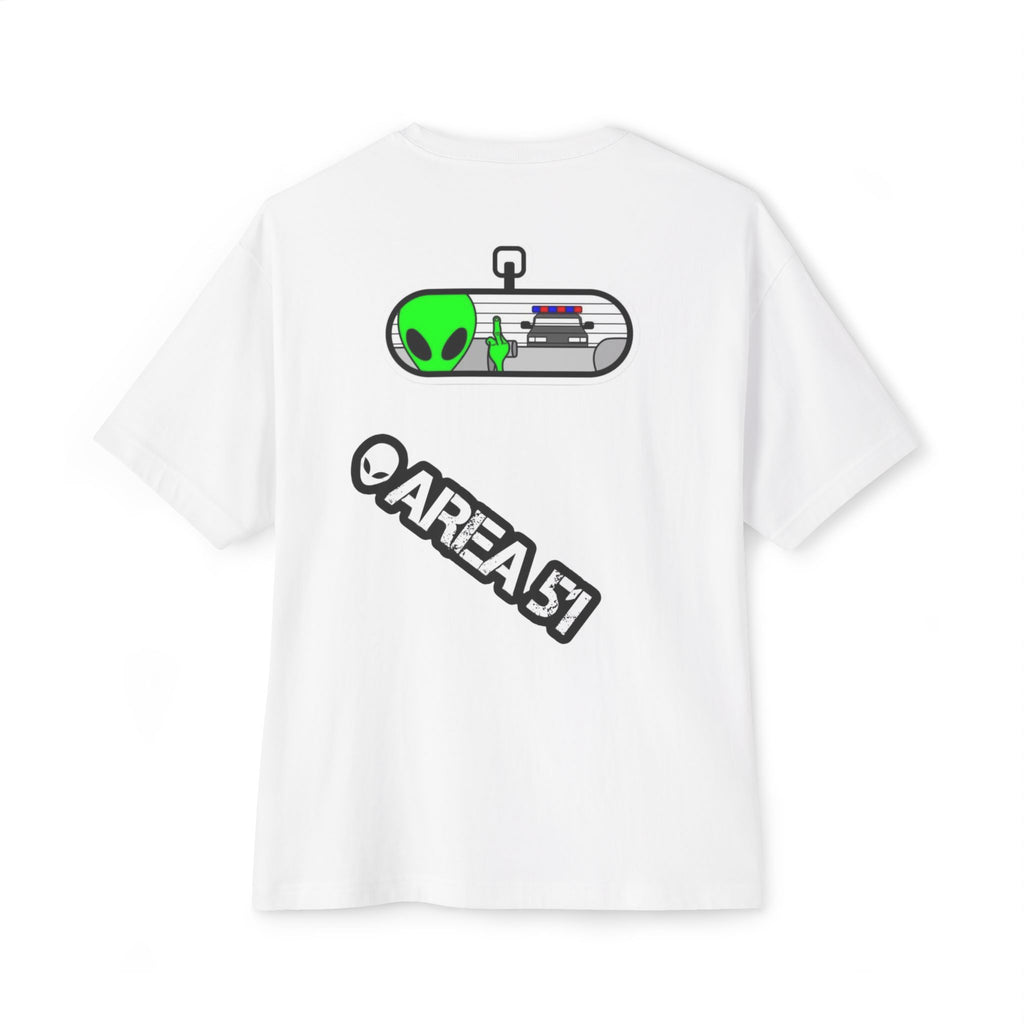 Area 51 Alien Graphic Tee — Oversized Boxy Shirt