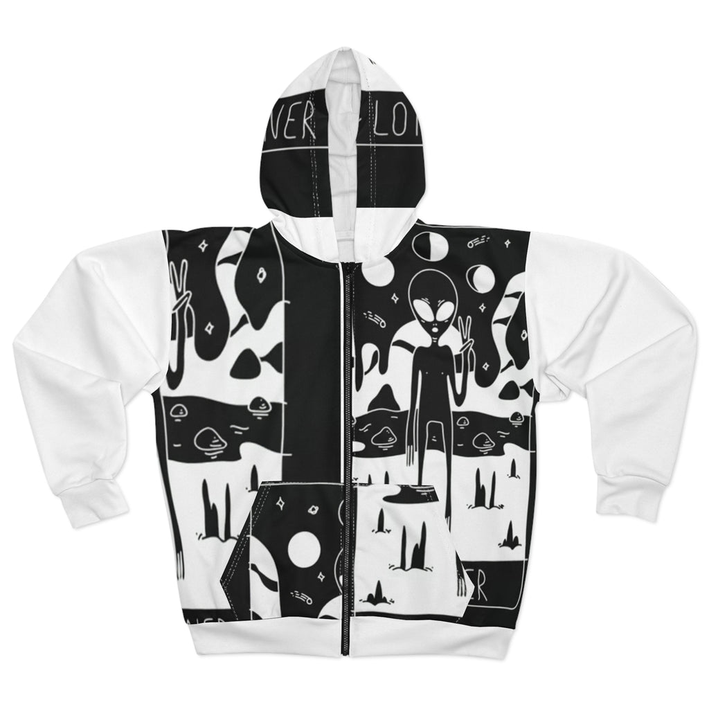 Popular Loners Alien Peace Zip Hoodie