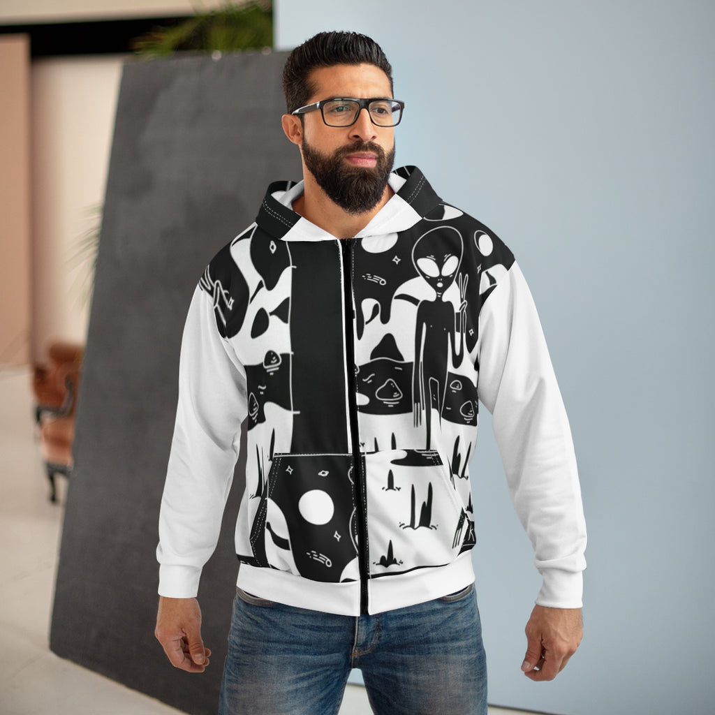 Popular Loners Alien Peace Zip Hoodie