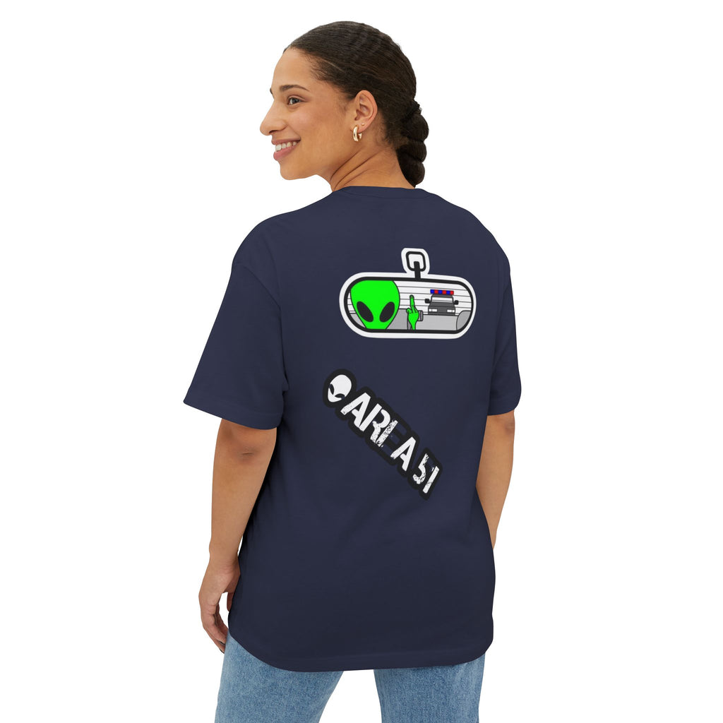 Area 51 Alien Graphic Tee — Oversized Boxy Shirt