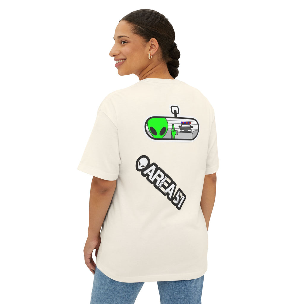 Area 51 Alien Graphic Tee — Oversized Boxy Shirt